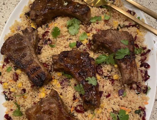 Grilled Lamb Chops with Morrocan Couscous